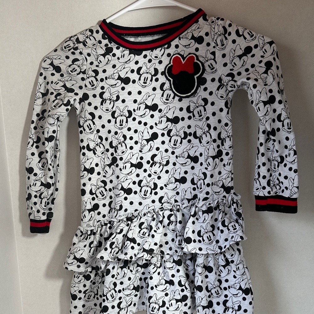 Disney Minnie Mouse long sleeve ruffle dress size 5t